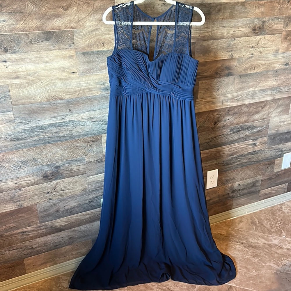 Calvin Klein formal navy dress PTP: 19 inches L: 60 inches approximately